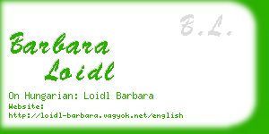 barbara loidl business card